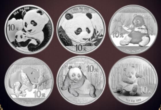 国宝熊猫银币2014-2019套装 多年